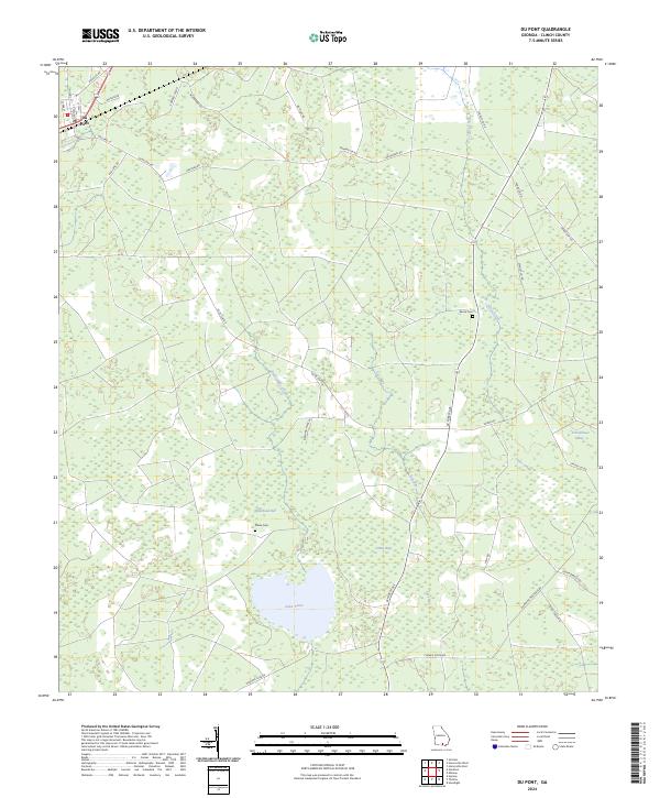 US Topo 7.5-minute map for Du Pont GA