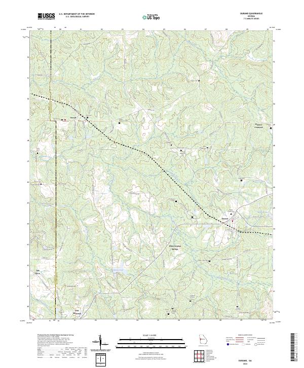 US Topo 7.5-minute map for Durand GA