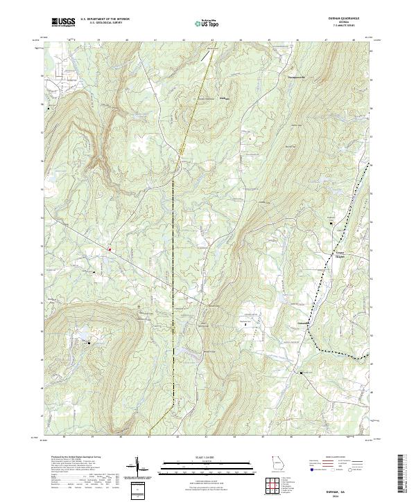 US Topo 7.5-minute map for Durham GA