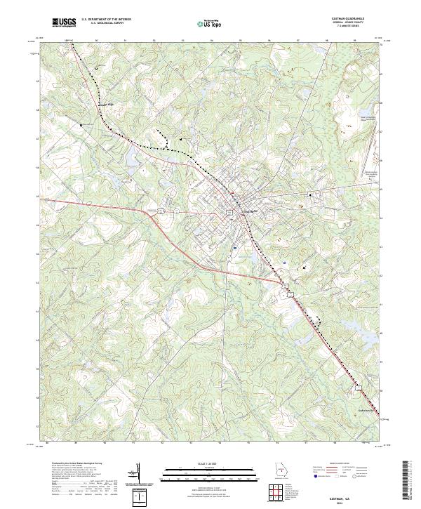 US Topo 7.5-minute map for Eastman GA