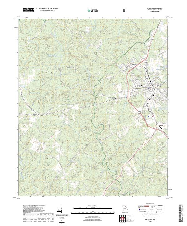 US Topo 7.5-minute map for Eatonton GA