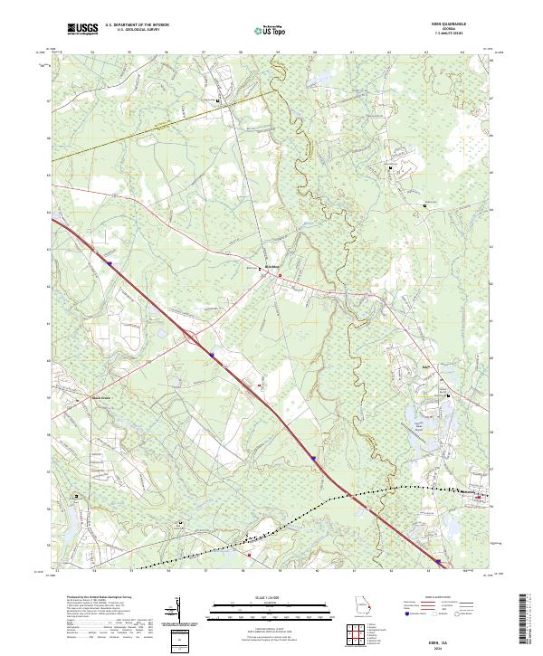 US Topo 7.5-minute map for Eden GA