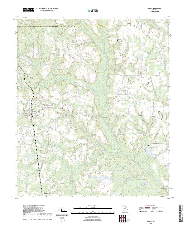 US Topo 7.5-minute map for Edison GA