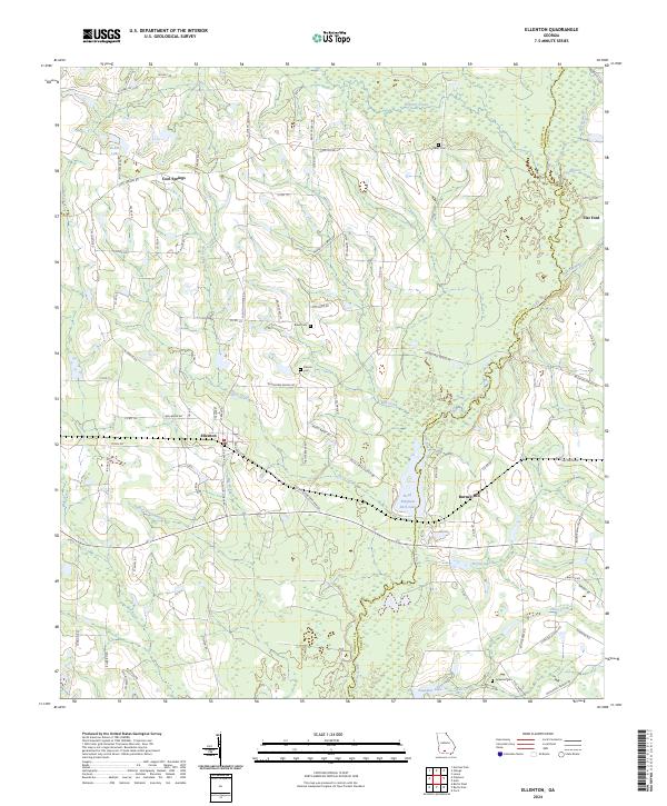 US Topo 7.5-minute map for Ellenton GA