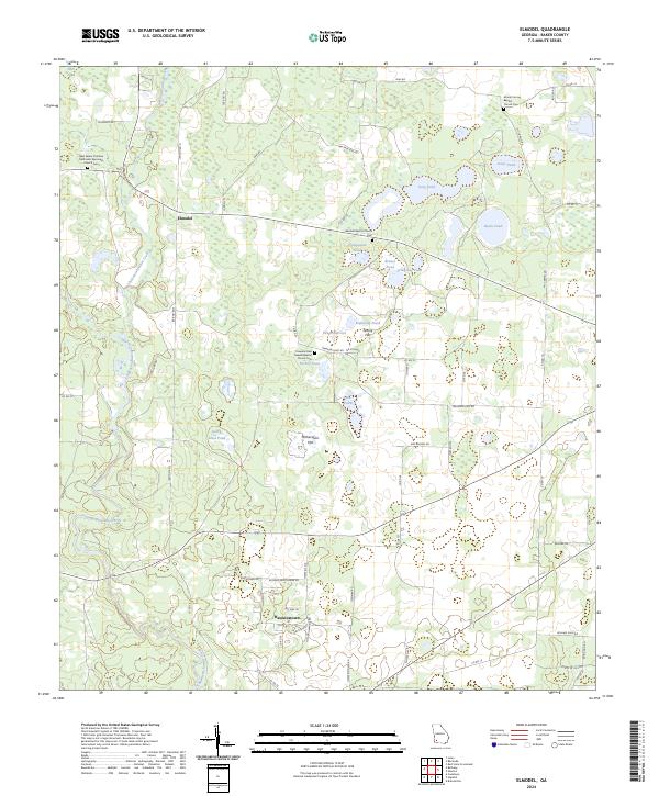 US Topo 7.5-minute map for Elmodel GA