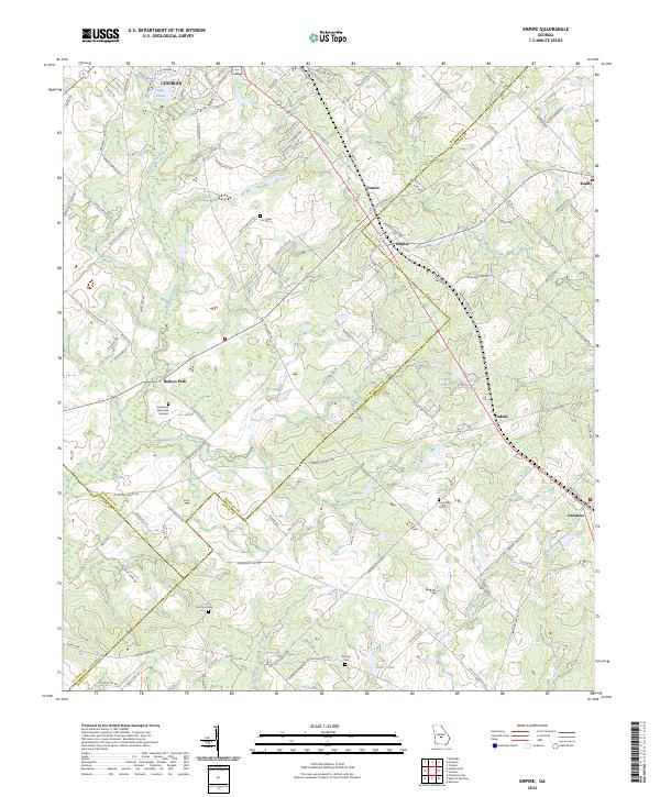 US Topo 7.5-minute map for Empire GA