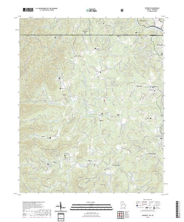 US Topo 7.5-minute map for Epworth GATN