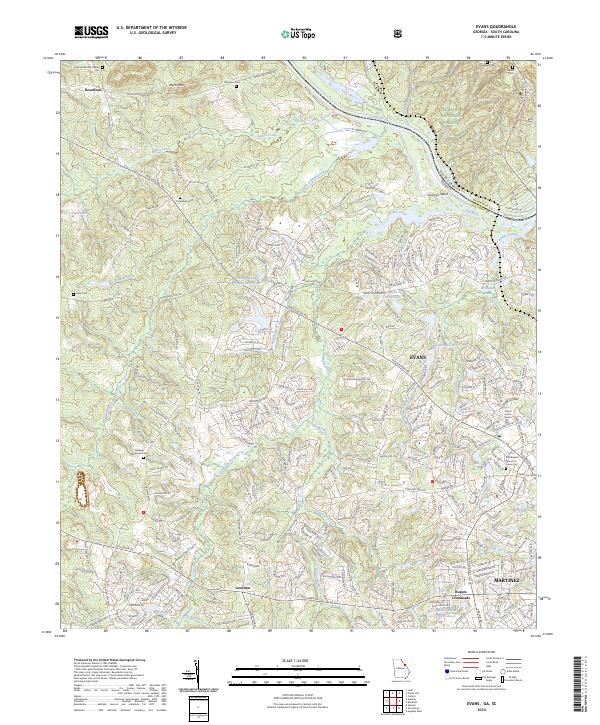 US Topo 7.5-minute map for Evans GASC