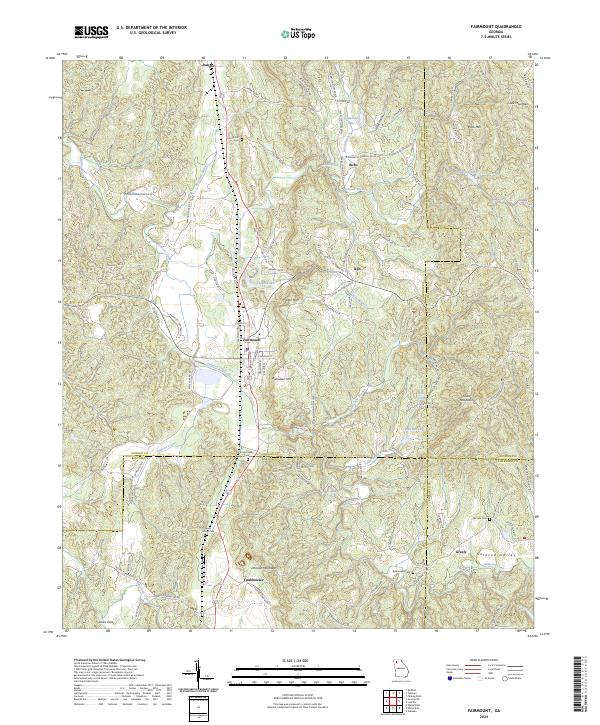 US Topo 7.5-minute map for Fairmount GA