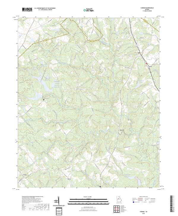 US Topo 7.5-minute map for Farrar GA