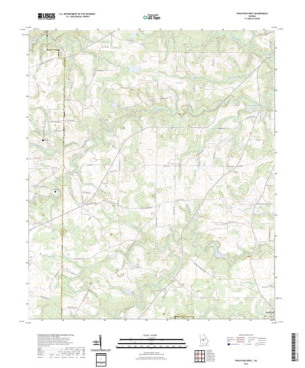 US Topo 7.5-minute map for Finleyson West GA