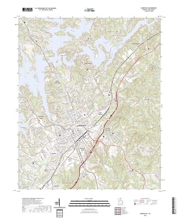 US Topo 7.5-minute map for Gainesville GA