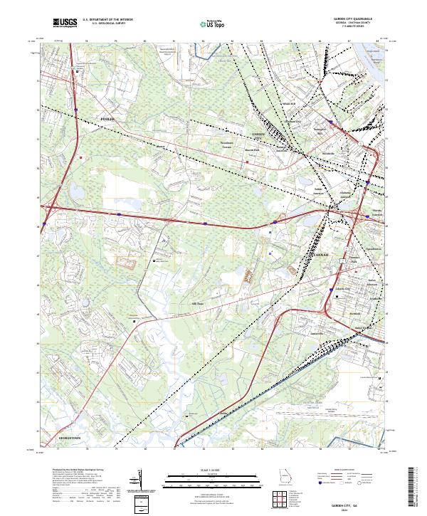 US Topo 7.5-minute map for Garden City GA