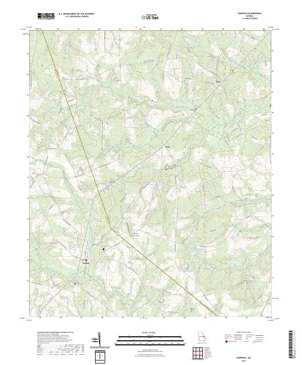 US Topo 7.5-minute map for Garfield GA