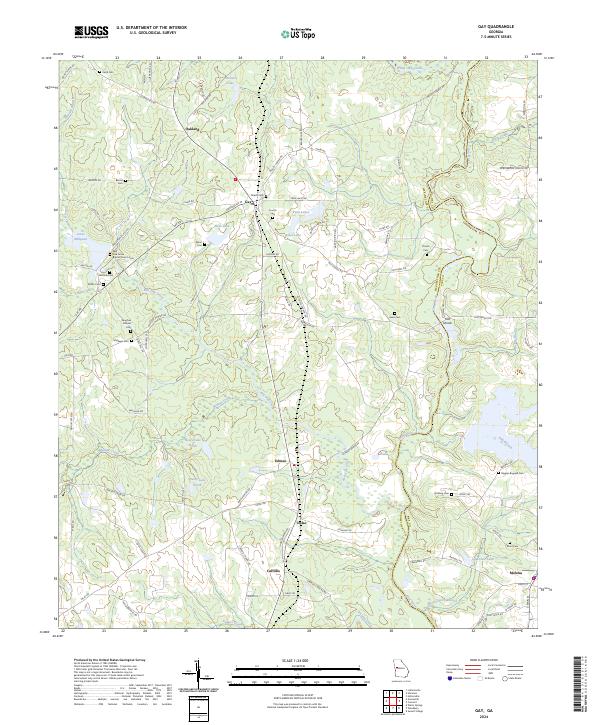 US Topo 7.5-minute map for Gay GA