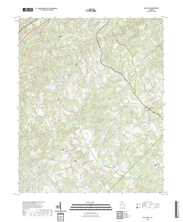 US Topo 7.5-minute map for Gillsville GA