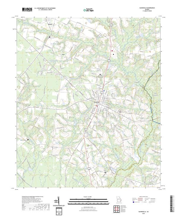 US Topo 7.5-minute map for Glennville GA