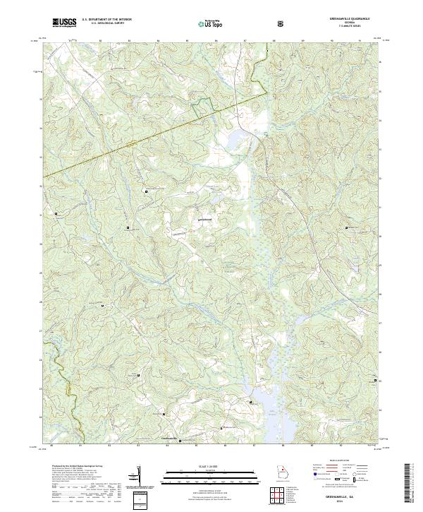 US Topo 7.5-minute map for Greshamville GA