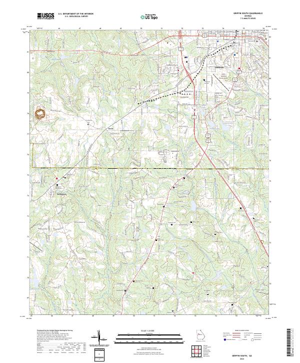 US Topo 7.5-minute map for Griffin South GA