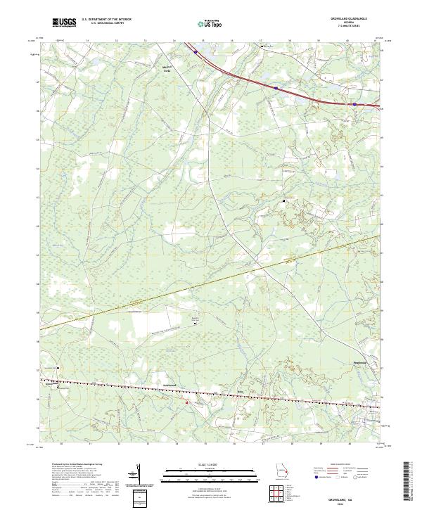 US Topo 7.5-minute map for Groveland GA