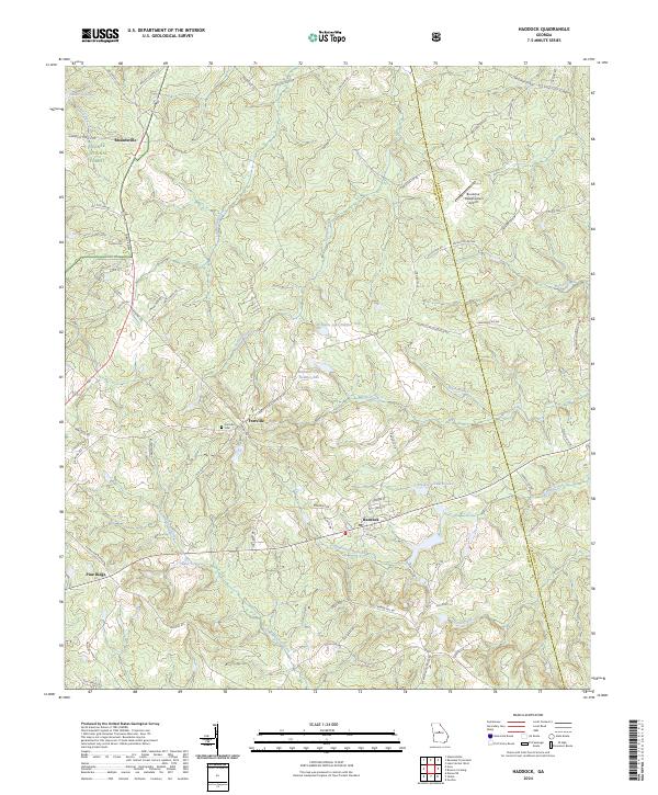 US Topo 7.5-minute map for Haddock GA