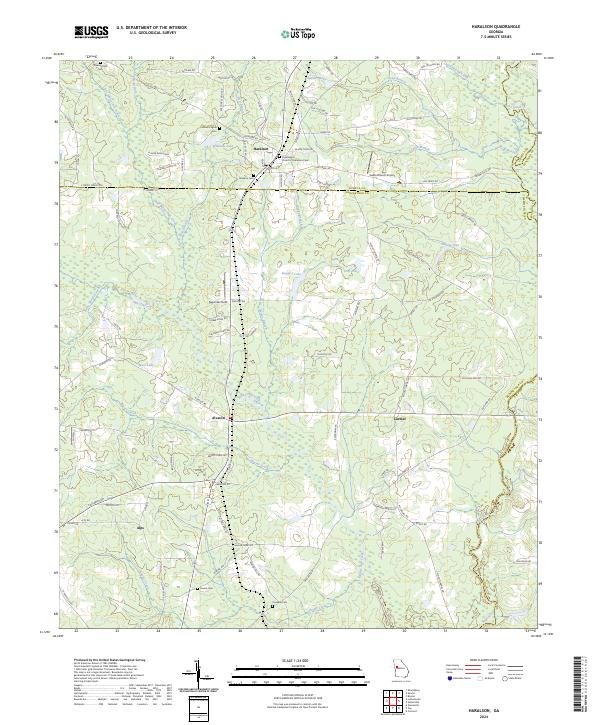 US Topo 7.5-minute map for Haralson GA