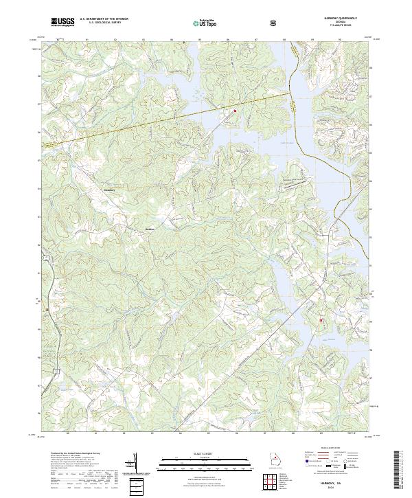 US Topo 7.5-minute map for Harmony GA