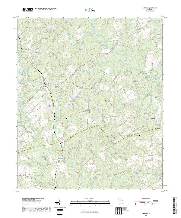 US Topo 7.5-minute map for Harrison GA