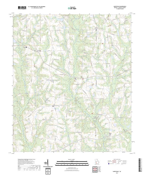 US Topo 7.5-minute map for Hartsfield GA