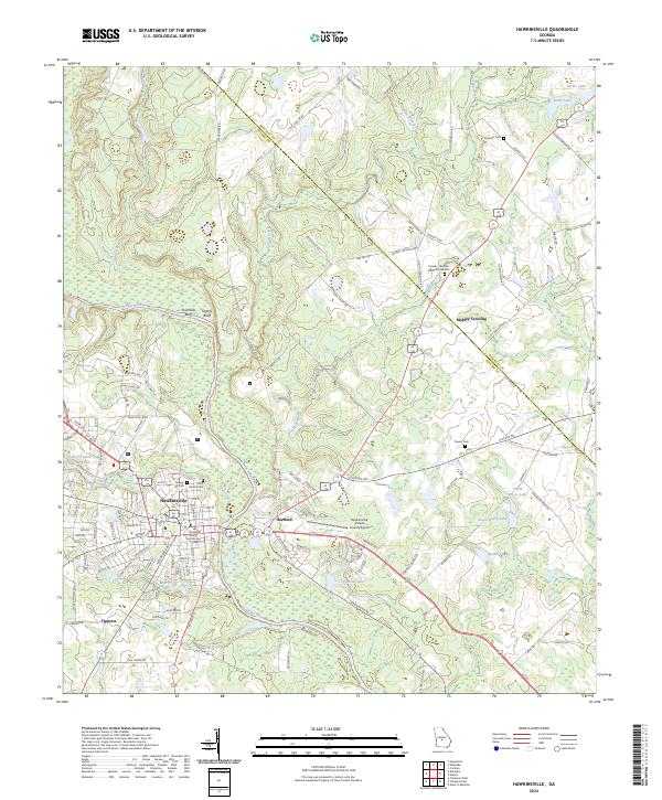 US Topo 7.5-minute map for Hawkinsville GA