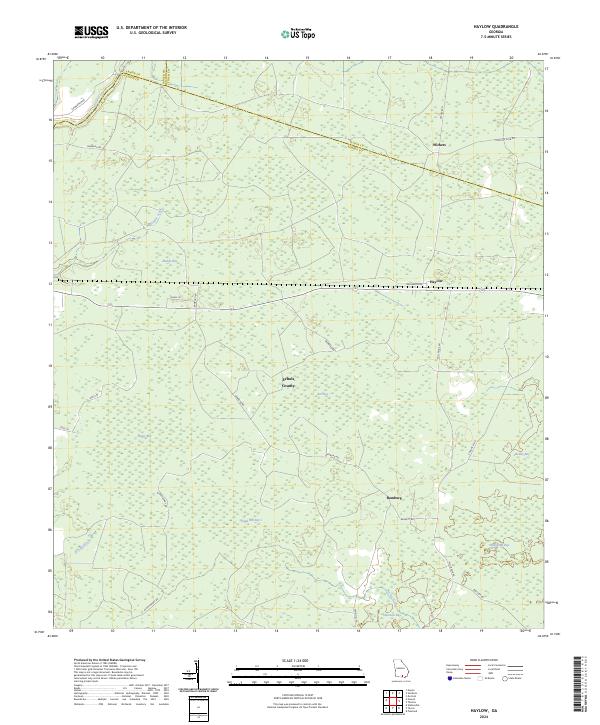 US Topo 7.5-minute map for Haylow GA