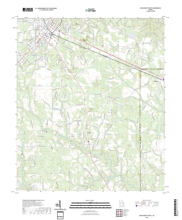 US Topo 7.5-minute map for Hazlehurst South GA