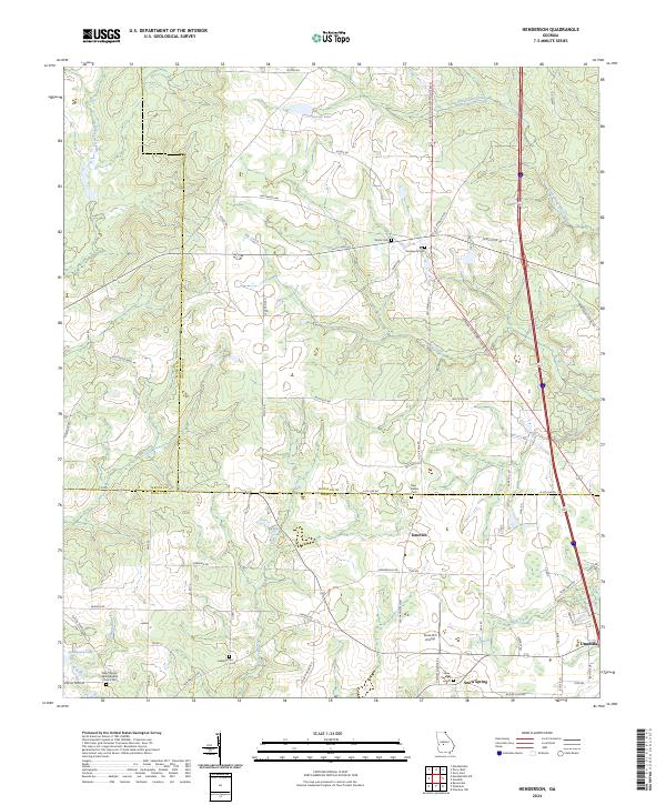 US Topo 7.5-minute map for Henderson GA