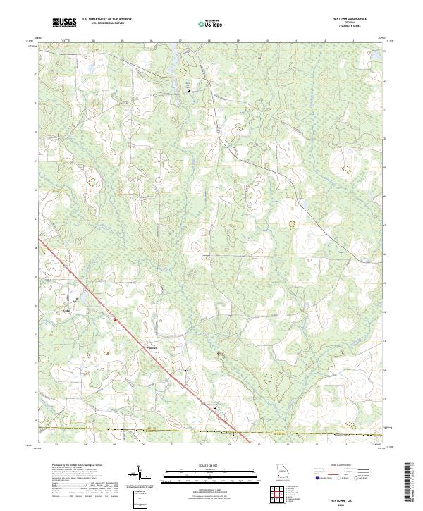 US Topo 7.5-minute map for Hentown GA