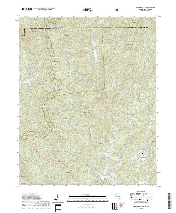 US Topo 7.5-minute map for Hightower Bald GANC