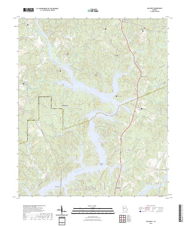 US Topo 7.5-minute map for Hillcrest GA