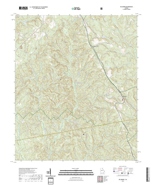 US Topo 7.5-minute map for Hillsboro GA