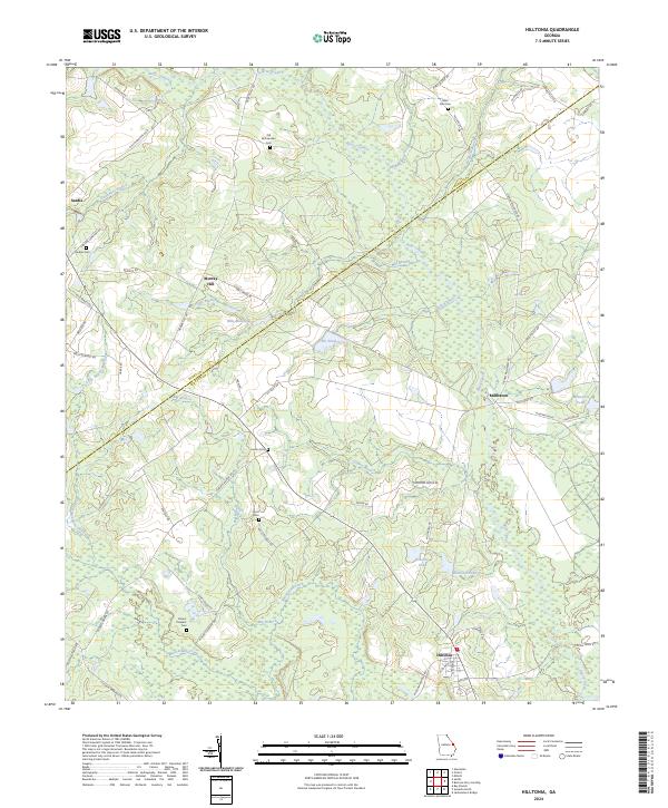 US Topo 7.5-minute map for Hilltonia GA