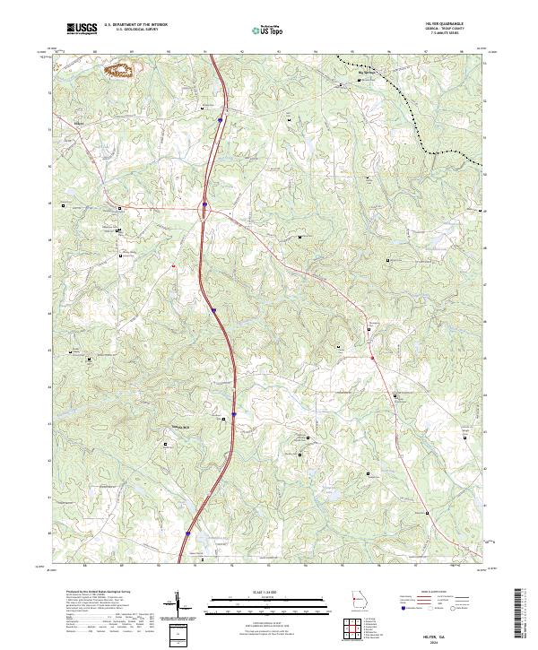 US Topo 7.5-minute map for Hilyer GA