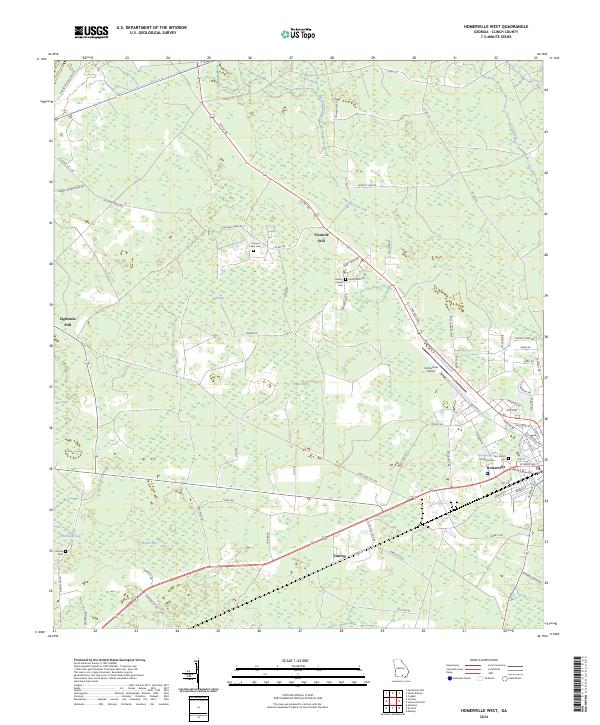 US Topo 7.5-minute map for Homerville West GA