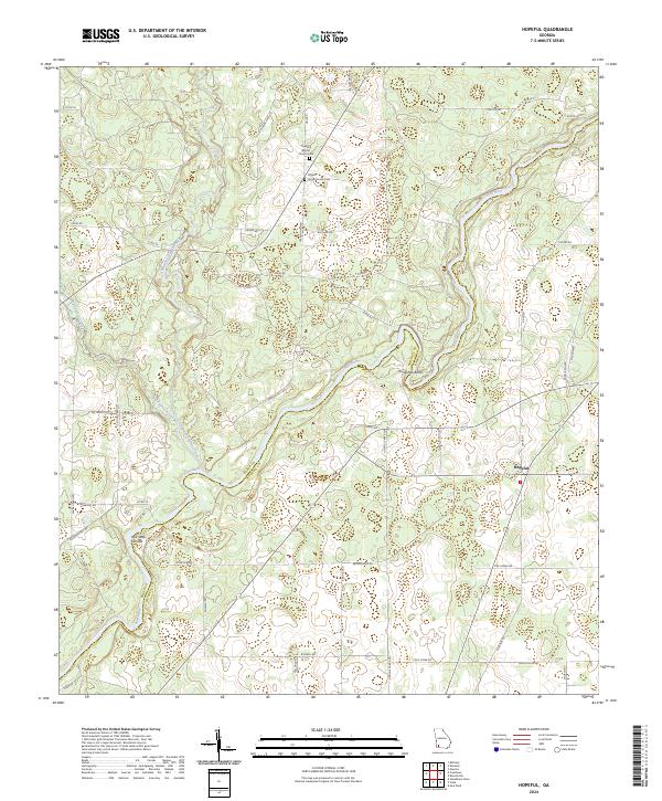 US Topo 7.5-minute map for Hopeful GA