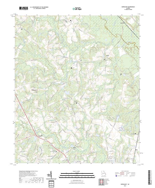 US Topo 7.5-minute map for Hopeulikit GA