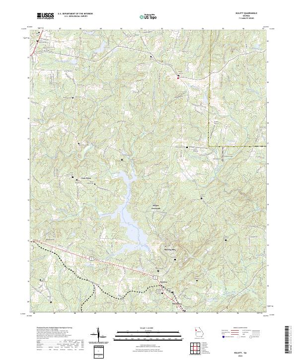 US Topo 7.5-minute map for Hulett GA