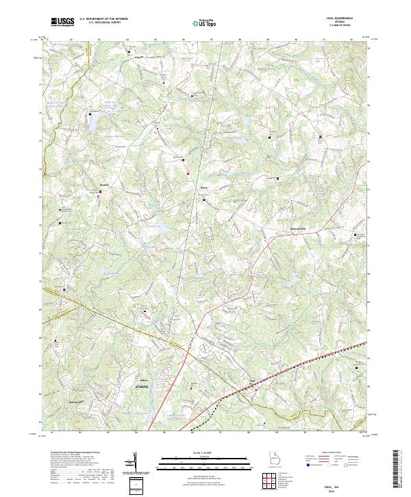 US Topo 7.5-minute map for Hull GA