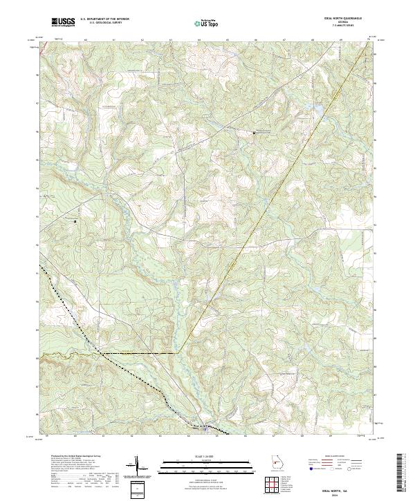 US Topo 7.5-minute map for Ideal North GA