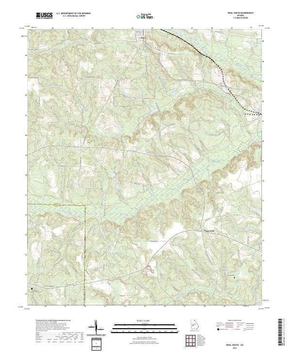 US Topo 7.5-minute map for Ideal South GA