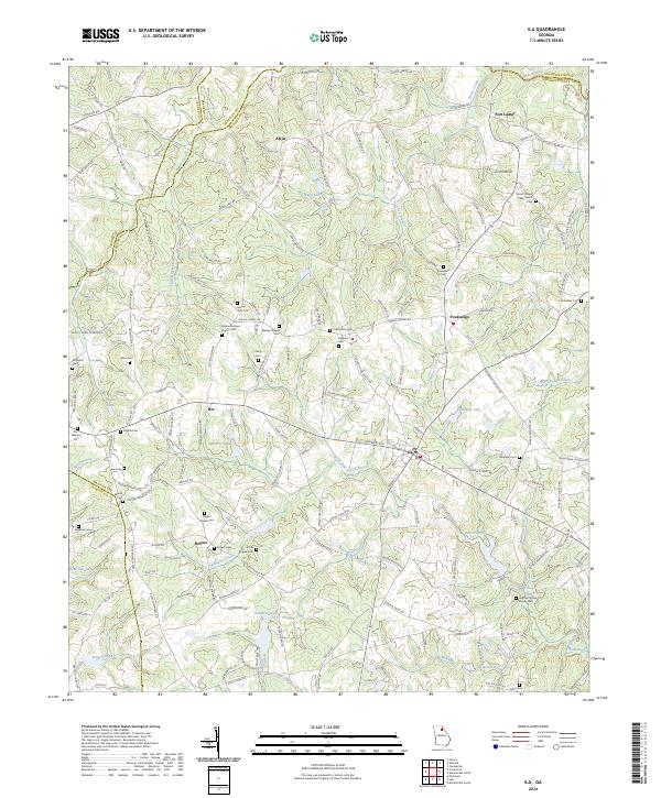 US Topo 7.5-minute map for Ila GA