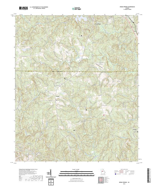 US Topo 7.5-minute map for Indian Springs GA