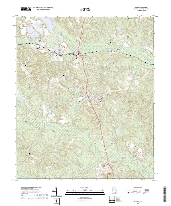 US Topo 7.5-minute map for Irwinton GA