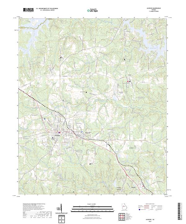 US Topo 7.5-minute map for Jackson GA